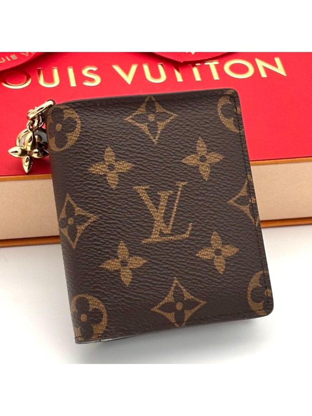 Louis Vuitton Wallet Monogram Pocket LV Charm Blue